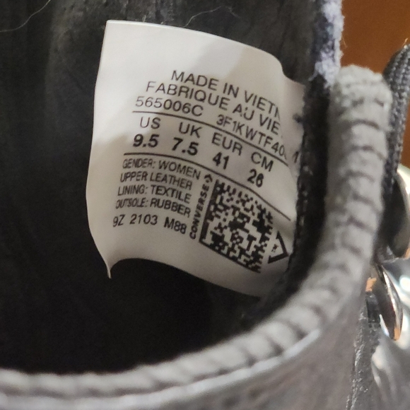 Converse Chuck Taylor All-Star Lugged Leather Upper Sneaker Women's Size 9.5 - Picture 10 of 10